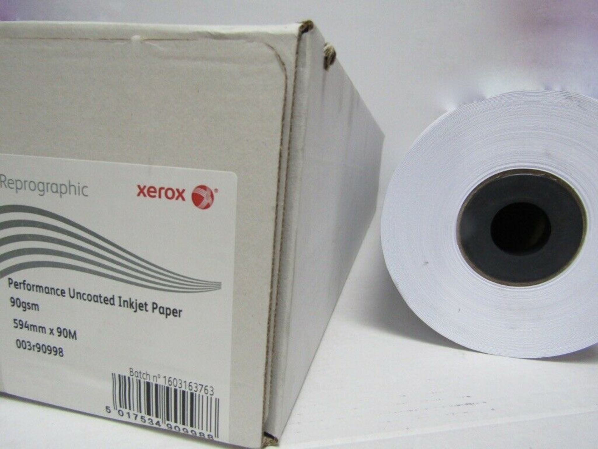 Xerox Performance Uncoated Inkjet Paper FSC CAD 594mm x 90m 90gsm.