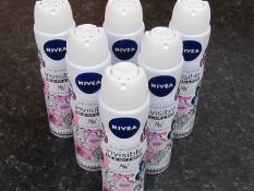 12 x Nivea Invisible Black & White Clear Anti-Perspirant 250ml.