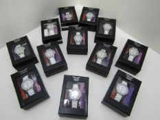 12 x Aviator F Series Ladies Watch With 5 Changeable Straps AVX1897L1