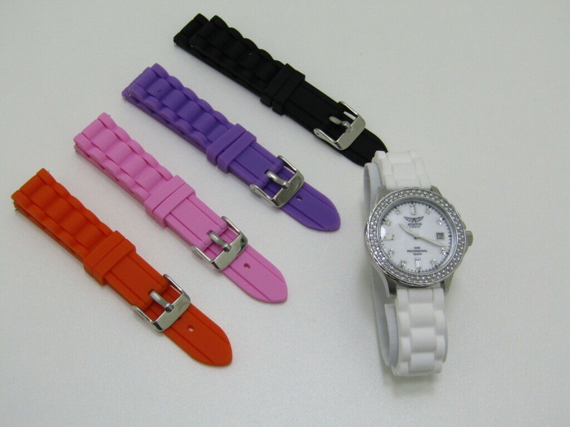 12 x Aviator F Series Ladies Watch With 5 Changeable Straps AVX1897L1 - Image 3 of 7