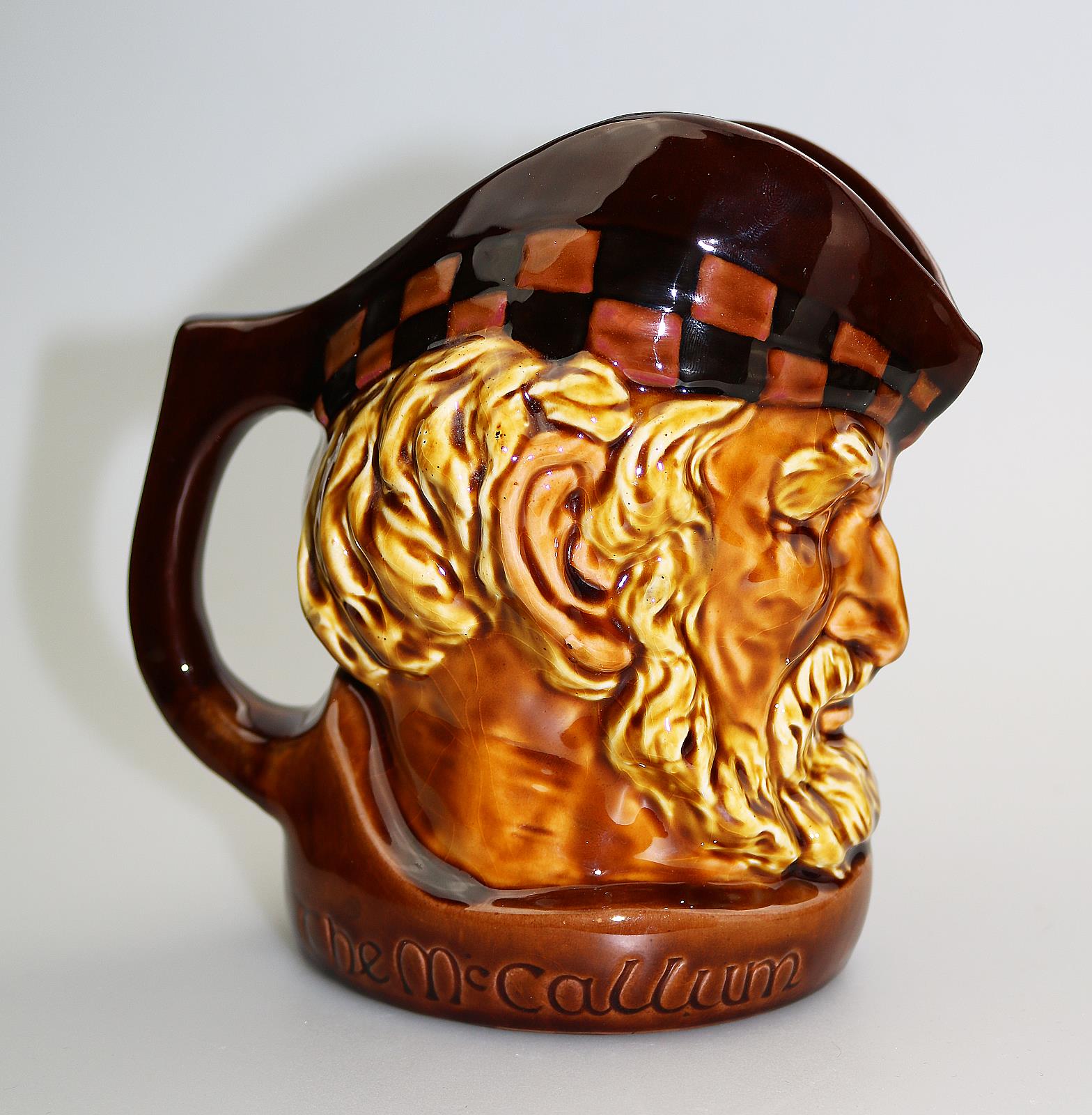 A scarce Royal Doulton Advertiser Kingsware large McCallum character Jug C1930's - Image 2 of 7