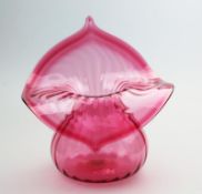 A fine Art Nouveau cranberry glass large Jack in Pulpit Vase C.19thC