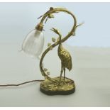 A good Edwardian gilt brass novelty Table Lamp 20thC