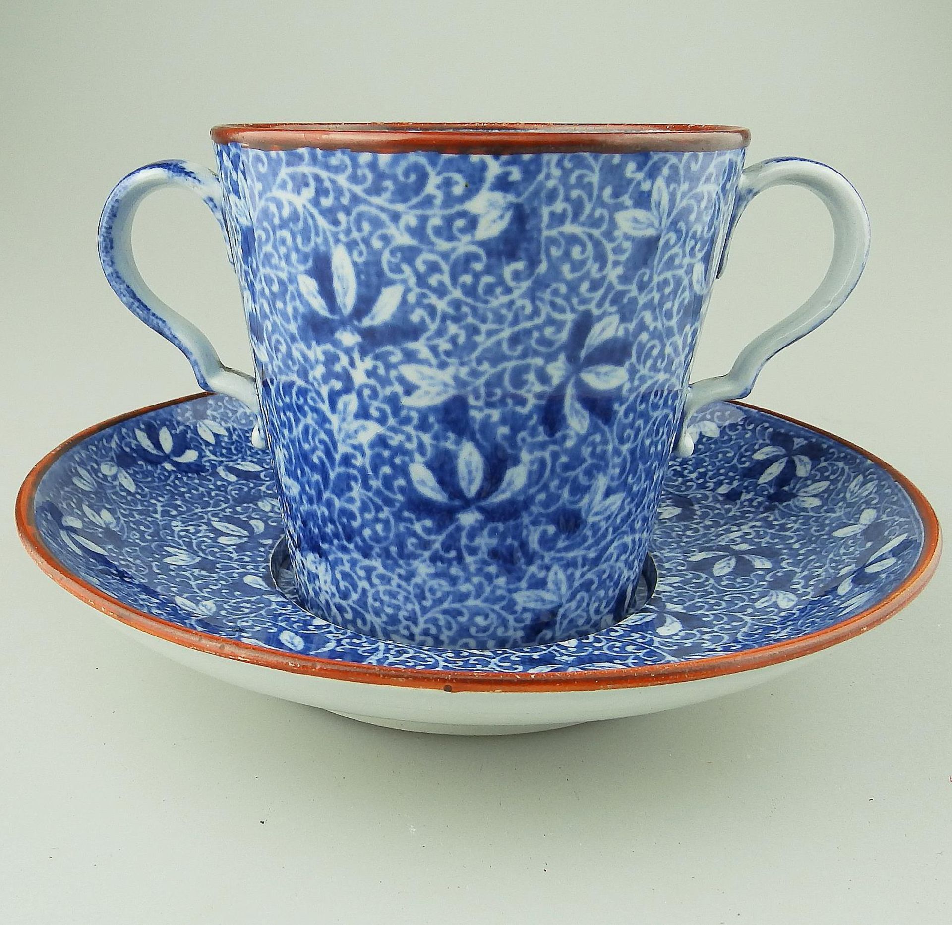 An English pearlware Pottery blue & white transferware Cup & Saucer C.1810 - Image 2 of 8