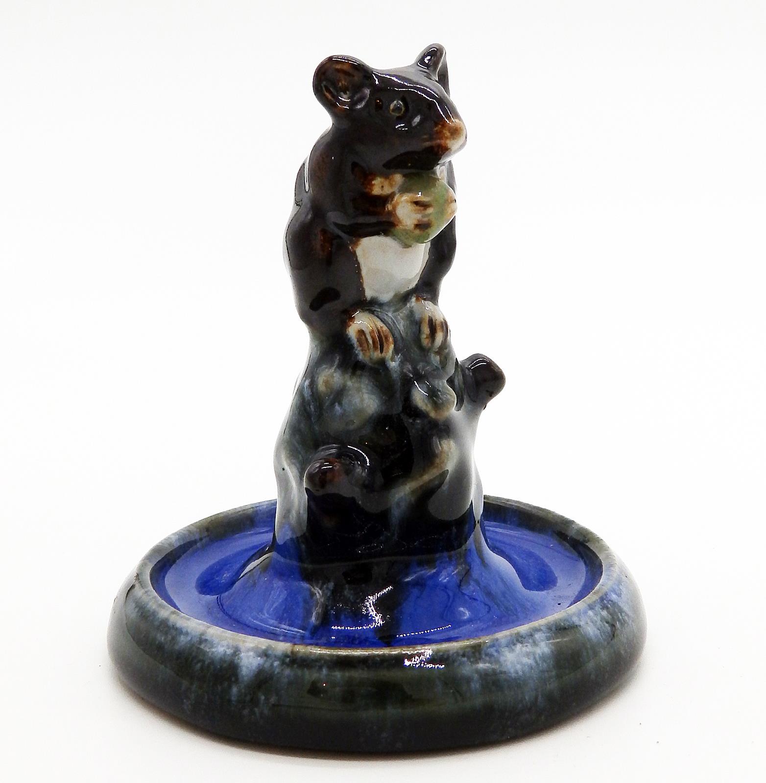 A rare Doulton Lambeth Mouse Bibelot Ring Tree No.2C1920's - Image 2 of 7