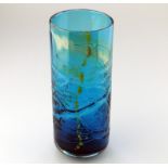 A large textured Maltese Mdina glass Vase designed by Michael Harris C.1970's