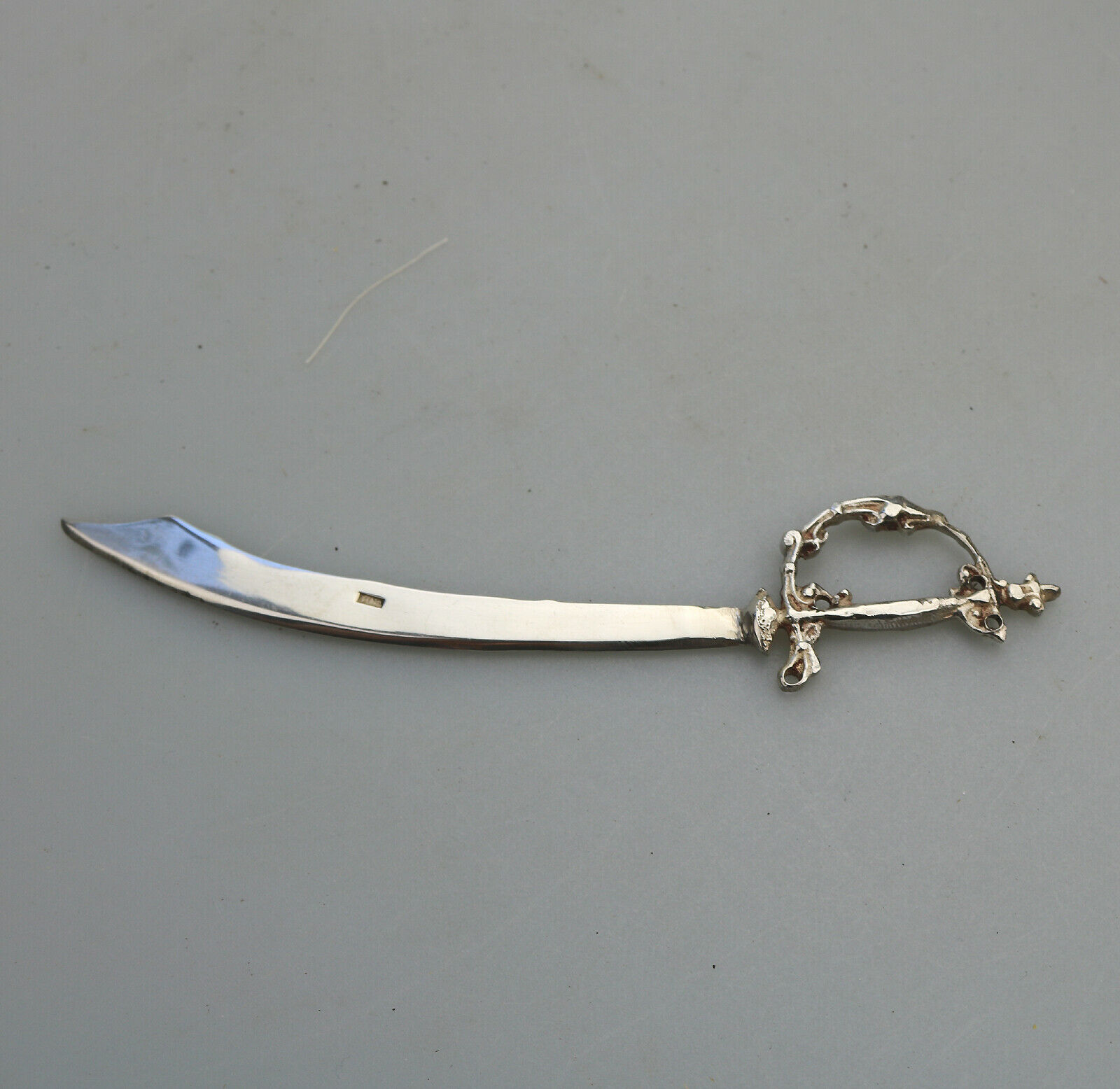 A novelty Egyptian solid silver Scimitar / Sword Letter Opener C.20thC - Image 5 of 6