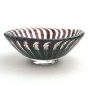 Retro Scandinavian Orrefors Art Glass Ariel Bowl by Edvin Ohrstrom C.1952+