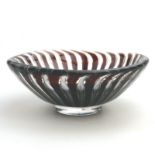 Retro Scandinavian Orrefors Art Glass Ariel Bowl by Edvin Ohrstrom C.1952+