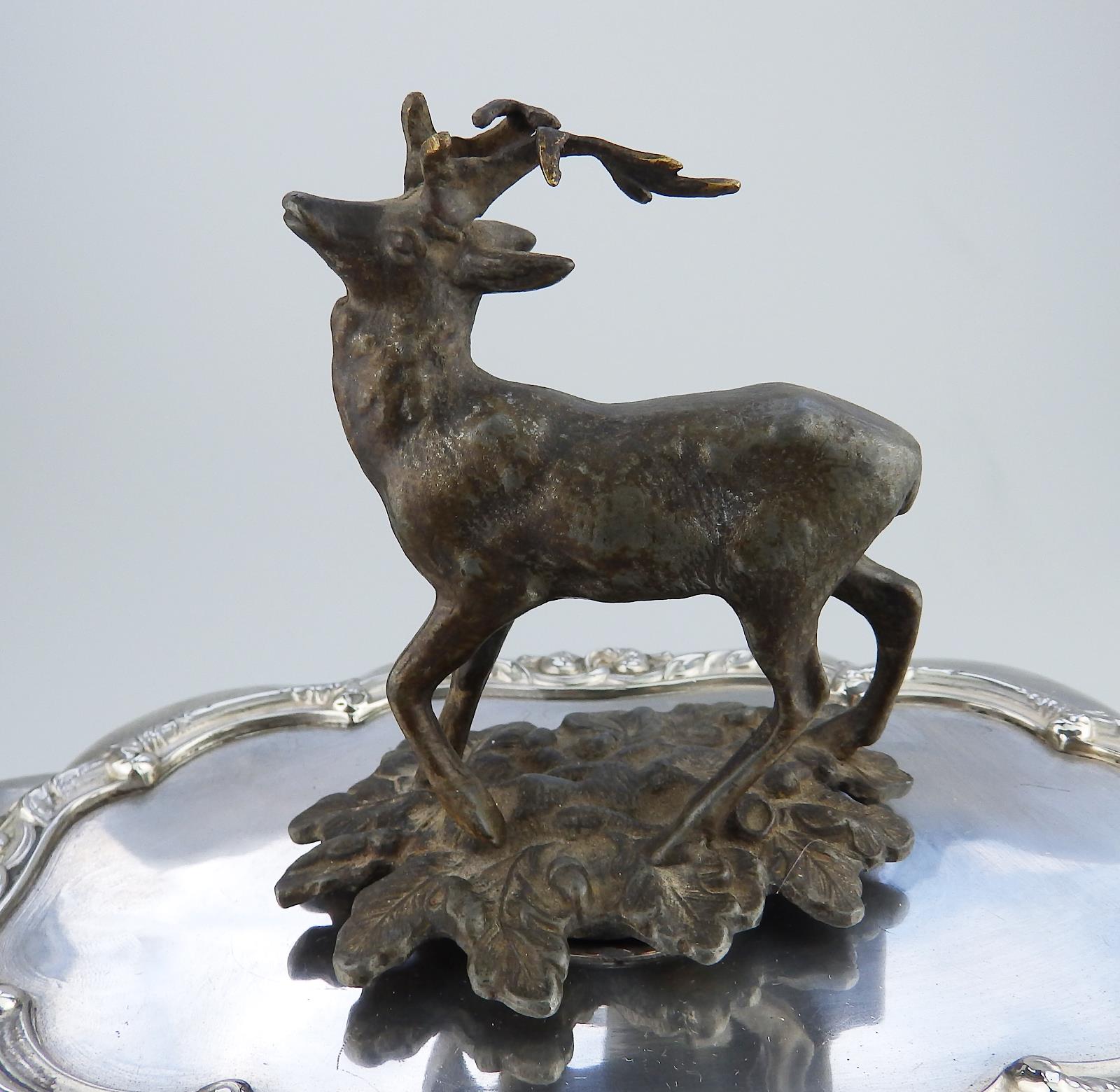 A Transition Period novelty Silver Plate Venison Dish 1840 - Image 6 of 15