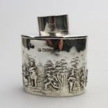 A fine solid silver George V Tea Caddy, Chester marks C.1911