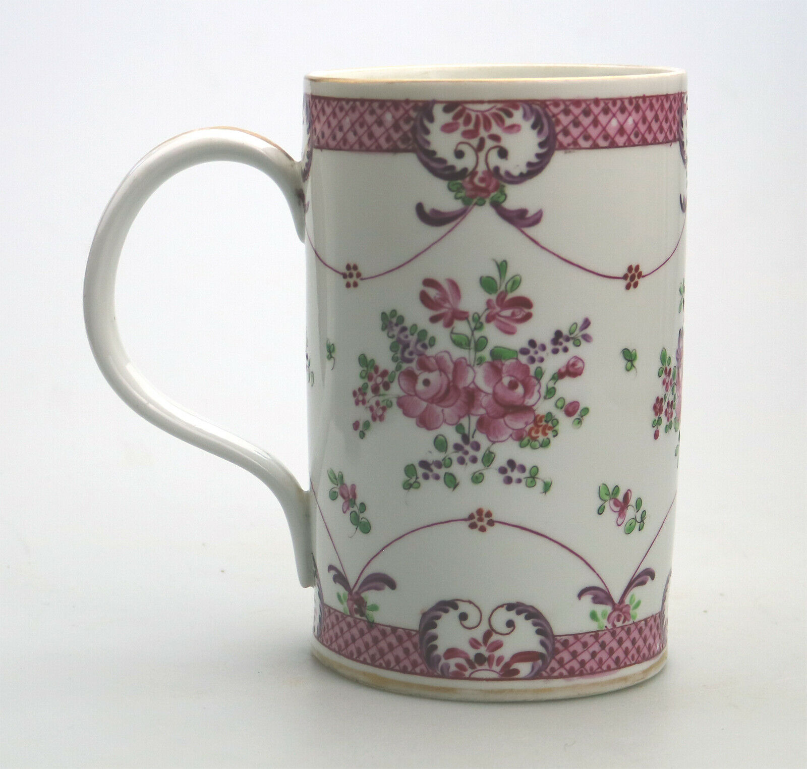 A Chinese Famille Rose Porcelain large Tankard signed C.19thC - Image 2 of 8