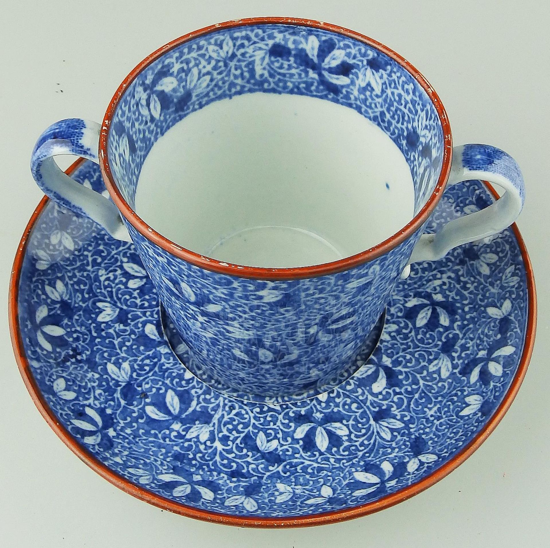 An English pearlware Pottery blue & white transferware Cup & Saucer C.1810 - Image 3 of 8