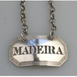 Georgian solid silver pierced Decanter Label Ticket Madeira late 18th/early 19thC