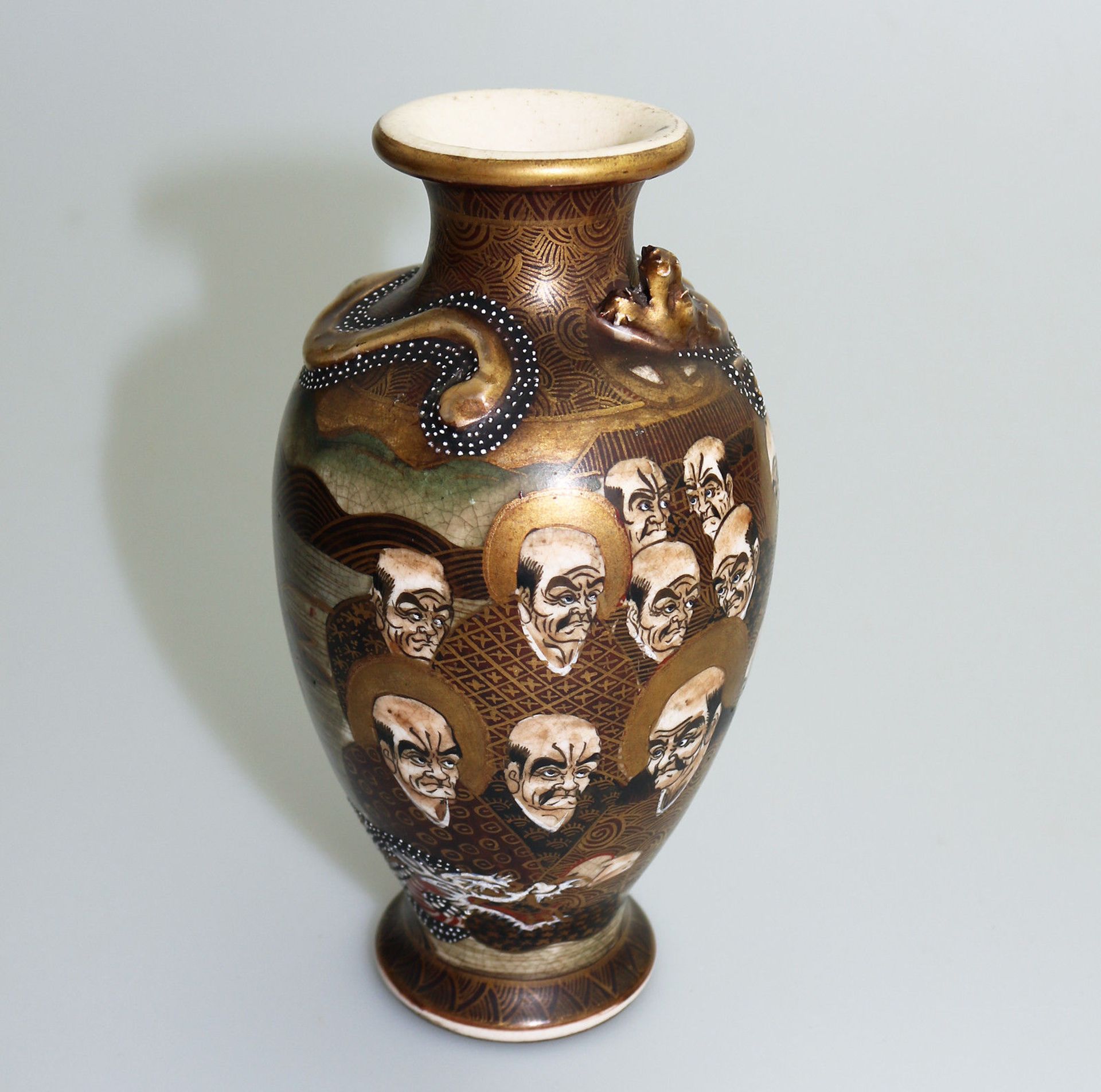 A good Japanese Satsuma Vase Immortals C.19thC - Image 2 of 4