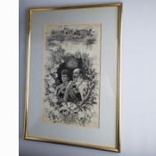A Large Textile Embroidery Commemorative Royal silk Picture Stevengraph genre C.1902