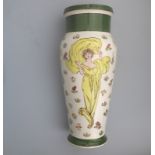 A large Doulton Lambeth Faience Vase by Margaret E Thomson Mucha style C.1900