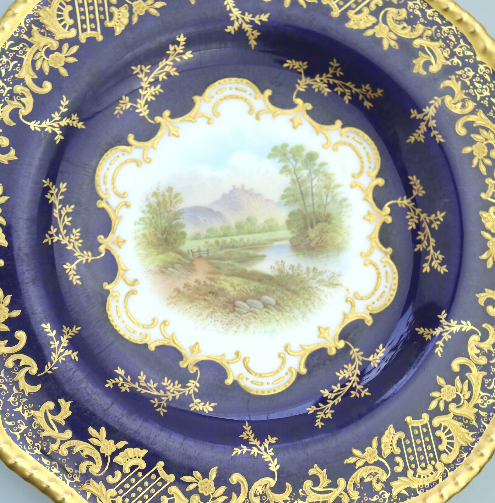 An exquisite Coalport porcelain hand painted Cabinet Plate, signed C.1890 - Image 2 of 5