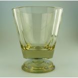 A fine quality Scandinavian Art Deco very heavy Goblet Vase by EDA in citrine C.1931