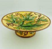 An attractive Victorian Majolica pottery Cabbage WareTazza / Comport C.19thC
