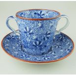 An English pearlware Pottery blue & white transferware Cup & Saucer C.1810