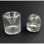 2X Victorian glass no spill Ink Bottles C.19thC