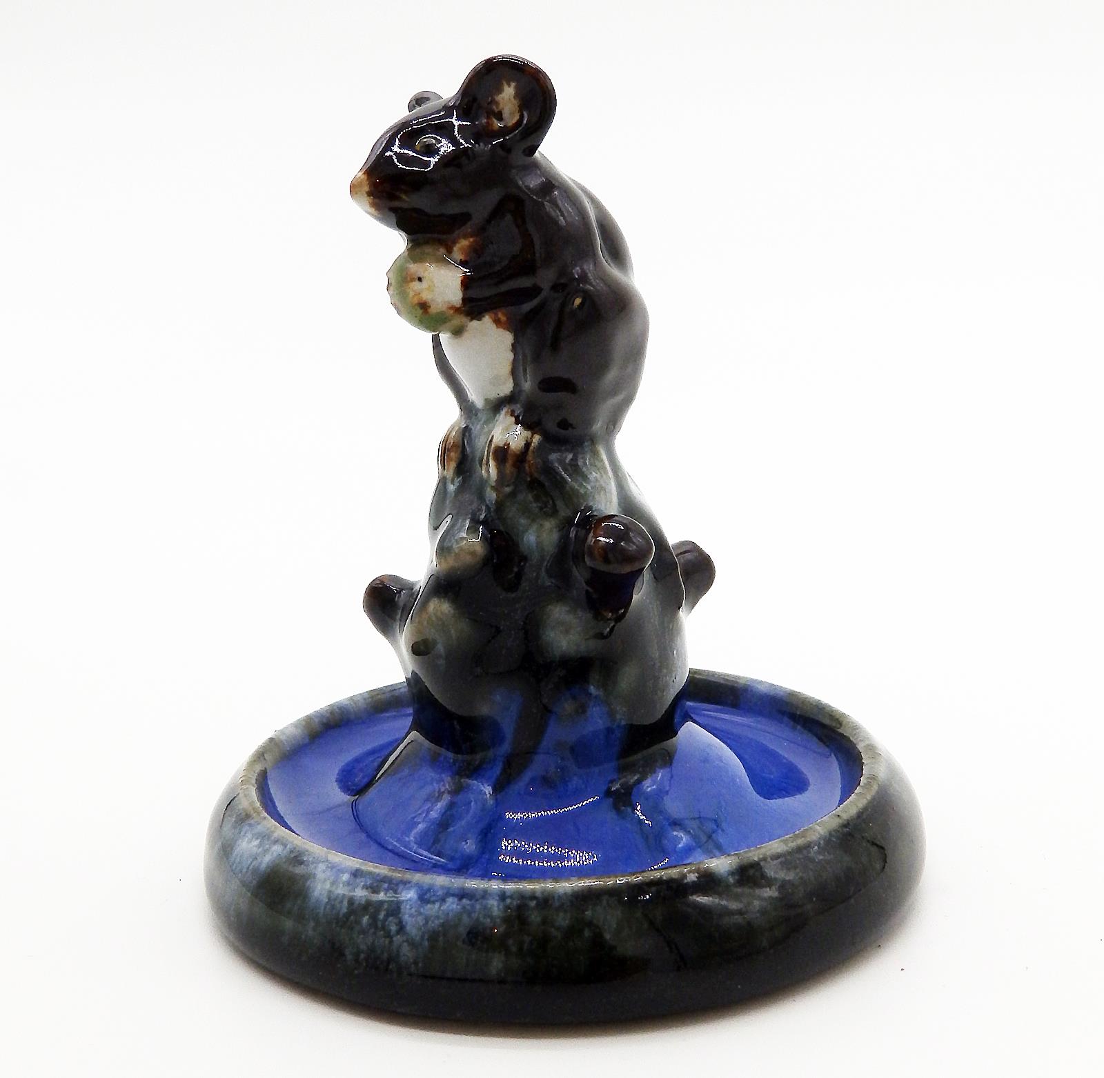 A rare Doulton Lambeth Mouse Bibelot Ring Tree No.2C1920's - Image 4 of 7