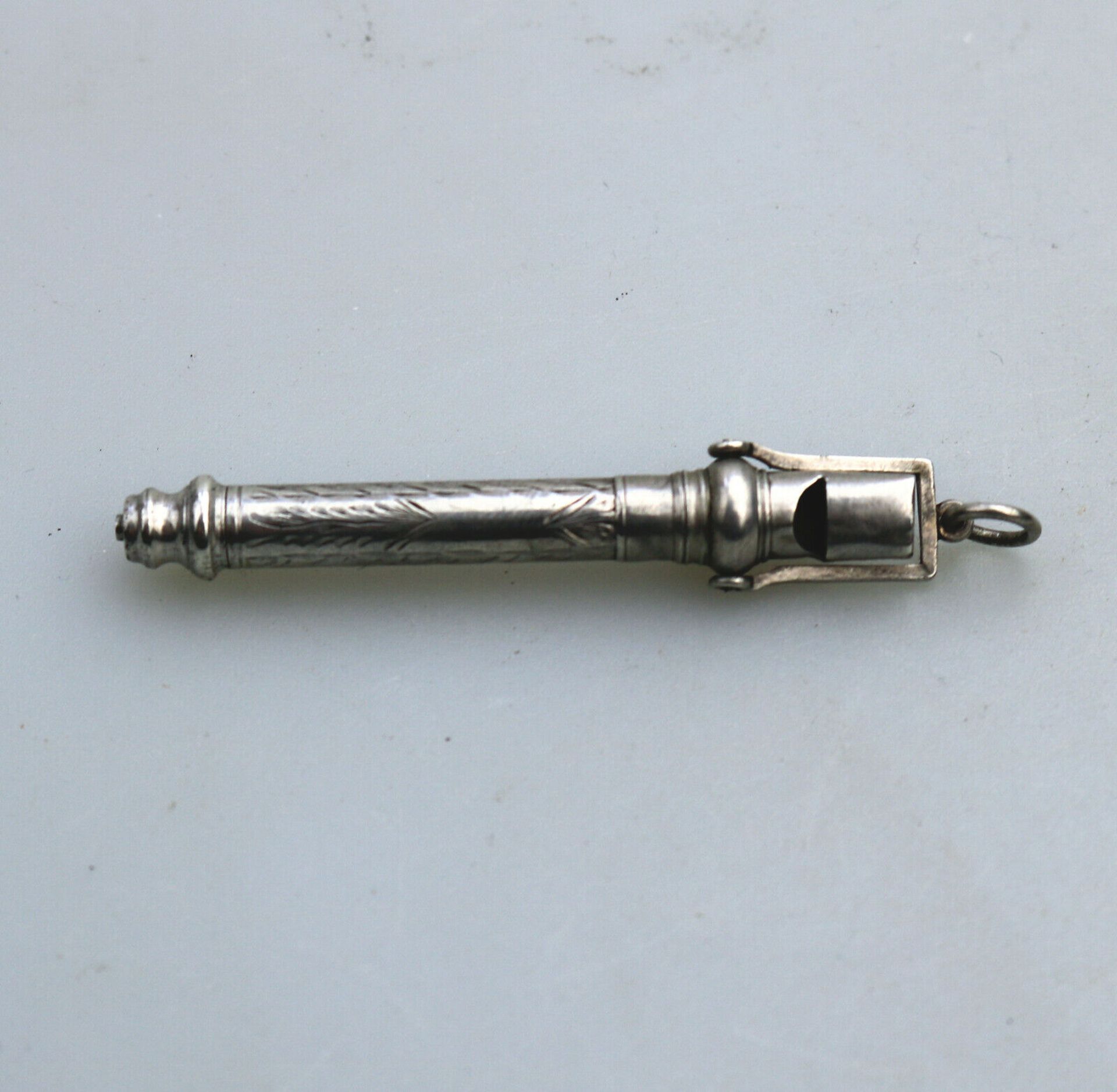 A novelty solid silver Mechanical Whistle Pencil by Johann Faber C.1889