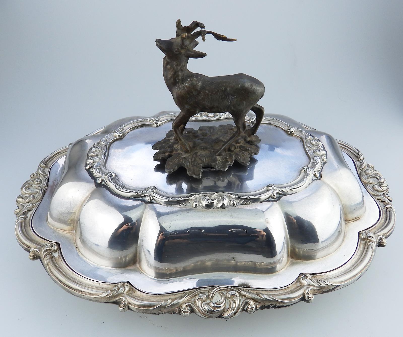 A Transition Period novelty Silver Plate Venison Dish 1840 - Image 3 of 15
