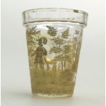 An extremely rare & exceptional St Hubert glass Beaker C.18th/early 19thC