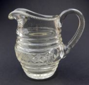 An Anglo/Irish cut glass large Victorian Jug / Pitcher C.19thC