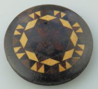 Sewing Treen a rosewood Tunbridge ware Silk Spinner by Thomas Barton C.1870