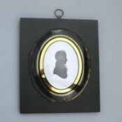 A good Georgian John Miers Portrait Silhouette with Trade label 19thC