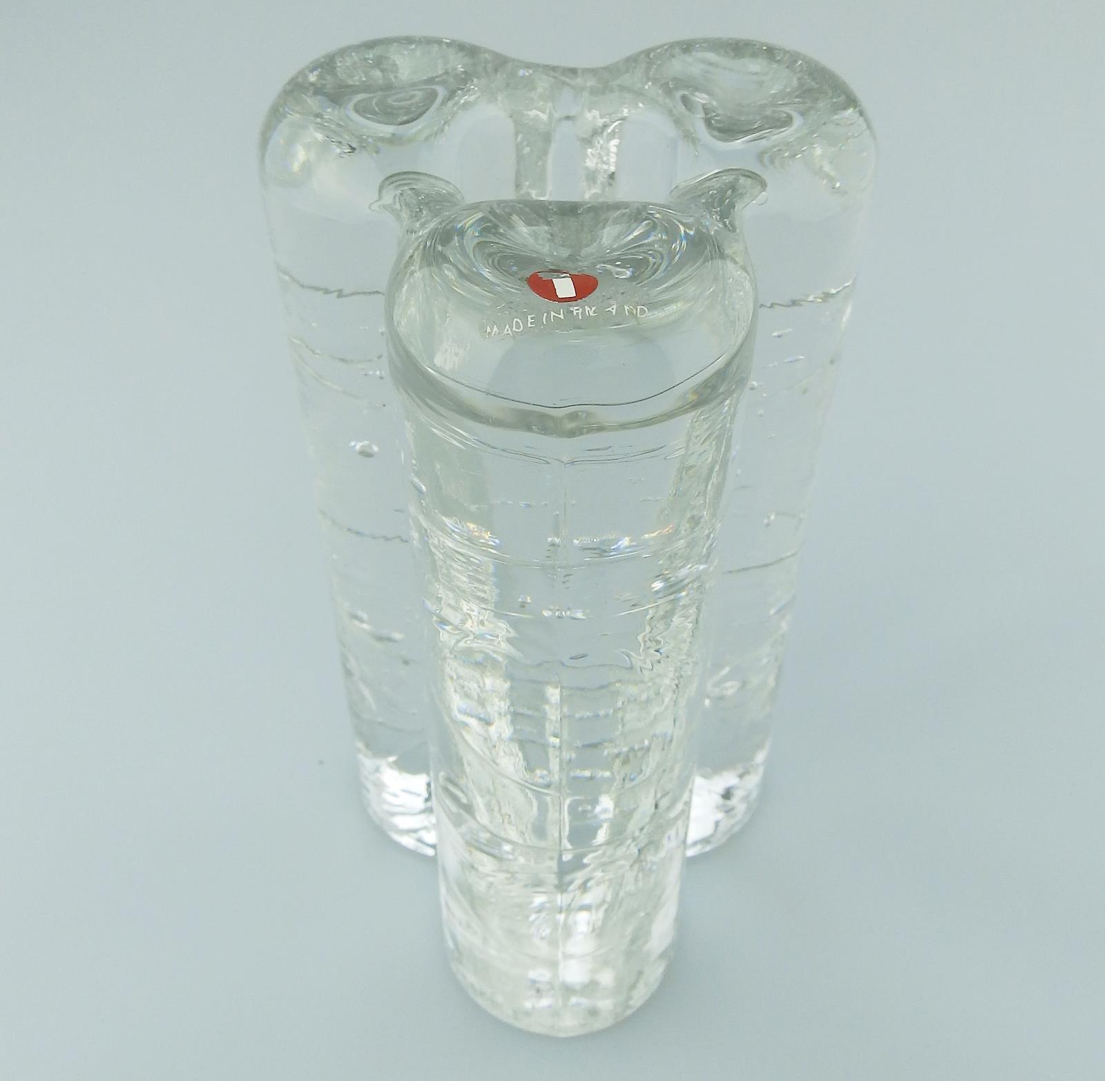 Scandinavian Art Glass Great Candlestick by Iittala by Timo Sarpaneva C.1978 - Image 3 of 5