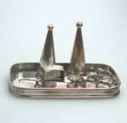 An extremely rare Old Sheffield Plate Georgian double Candle Snuffer Set C.1812