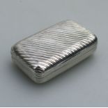 A good French solid silver reeded rectangular Snuff Box C.1830