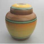 A very large Art Deco Shelley, Harmony pattern Ginger Jar designed by Eric Slater 1930