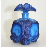 A Glass Scent Art Deco Bottle Lapis Lazuli by Schlenvogt Hoffman Ingrid Rose C.1930