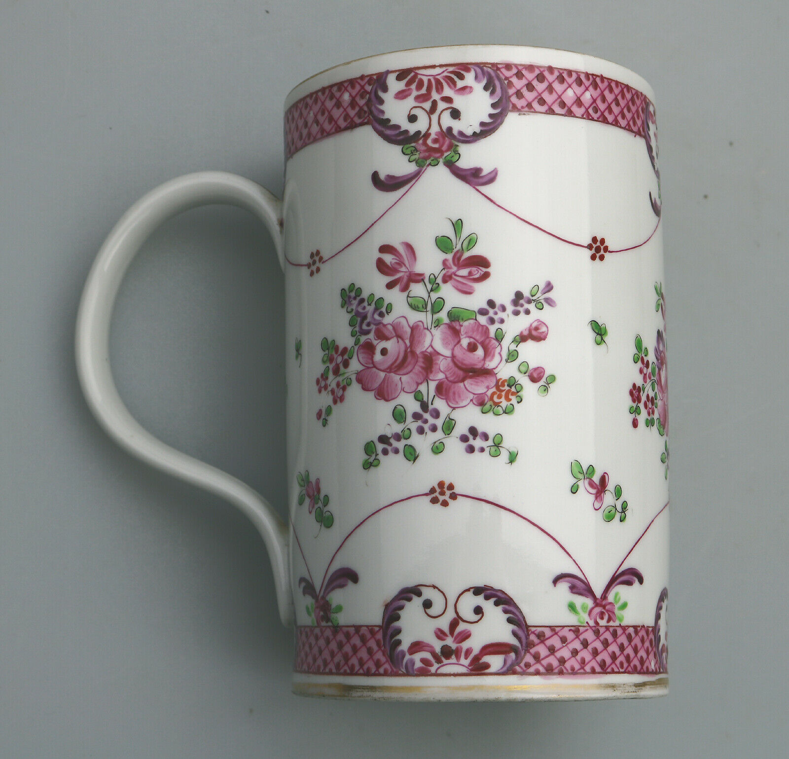 A Chinese Famille Rose Porcelain large Tankard signed C.19thC