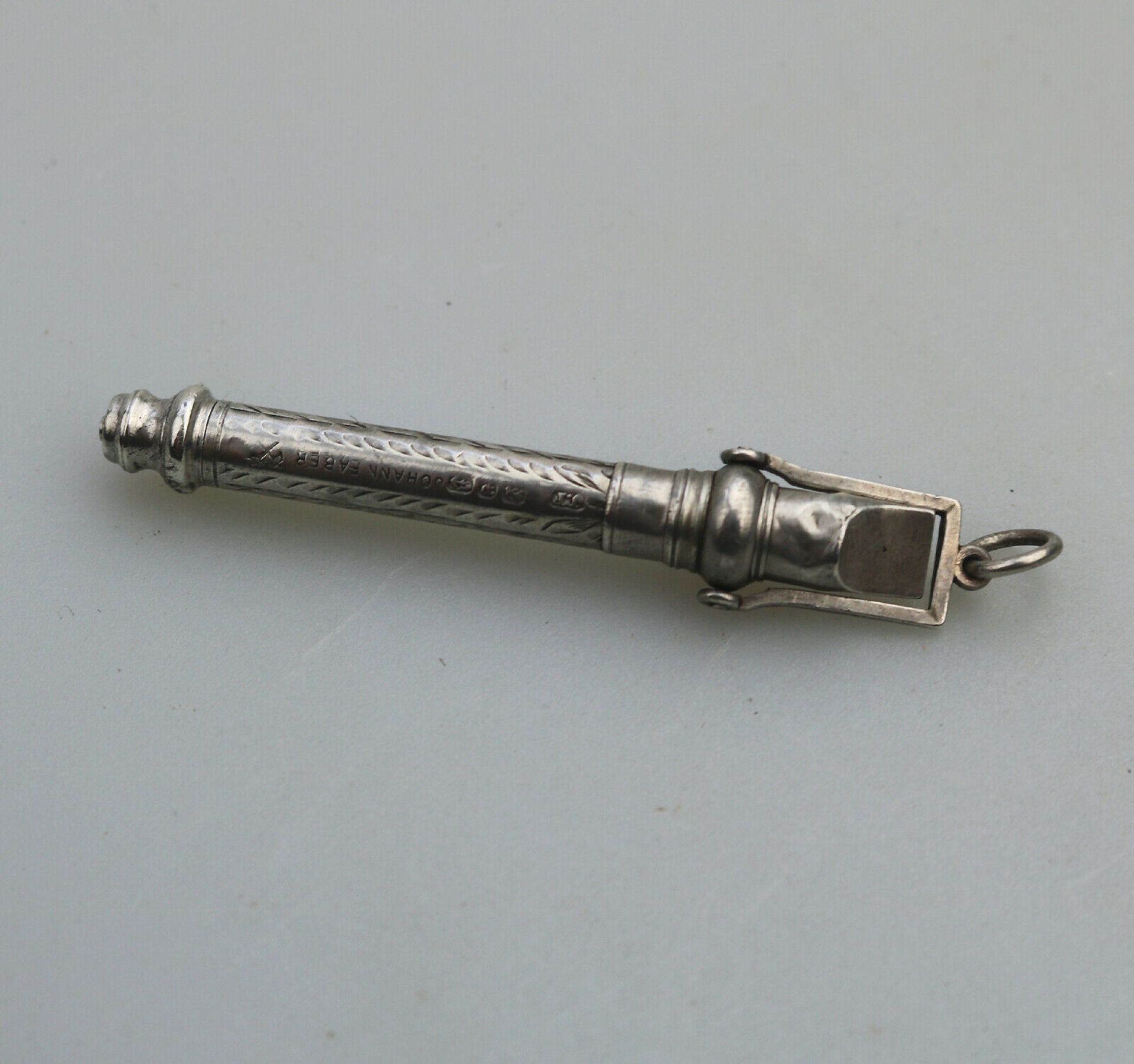 A novelty solid silver Mechanical Whistle Pencil by Johann Faber C.1889 - Image 2 of 5