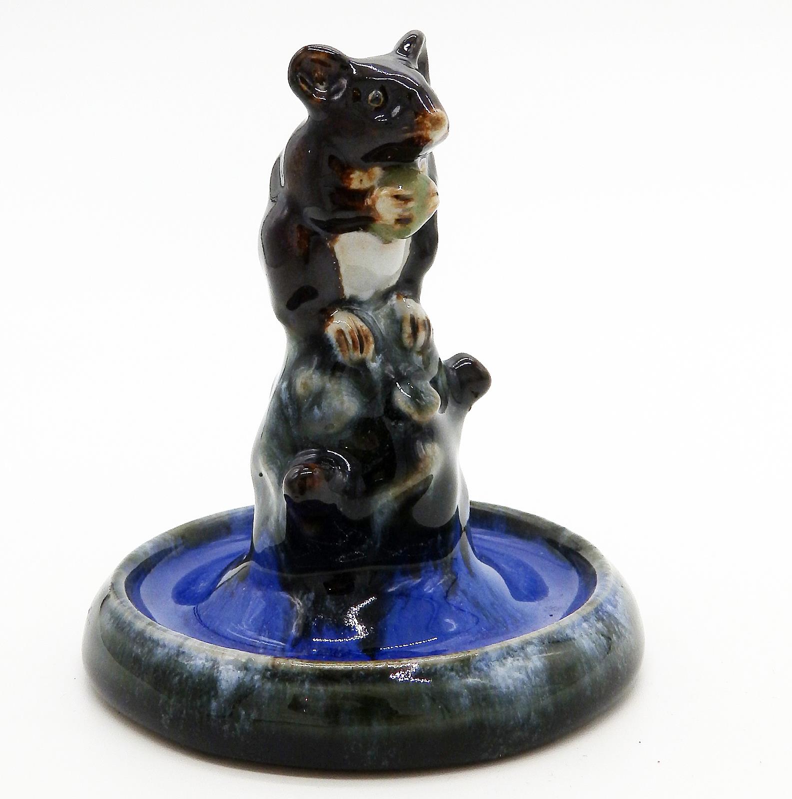 A rare Doulton Lambeth Mouse Bibelot Ring Tree No.2C1920's - Image 3 of 7