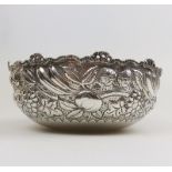 A good Victorian large Continental silver (800) Fruit Bowl C.19thC