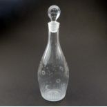 An unusual Sun, Moon & Stars engraved Georgian Decanter late 18th/early 19th