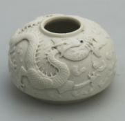 A very fine Chinese biscuit porcelain Brush Washer ExWikramaratna Collection C.19thC