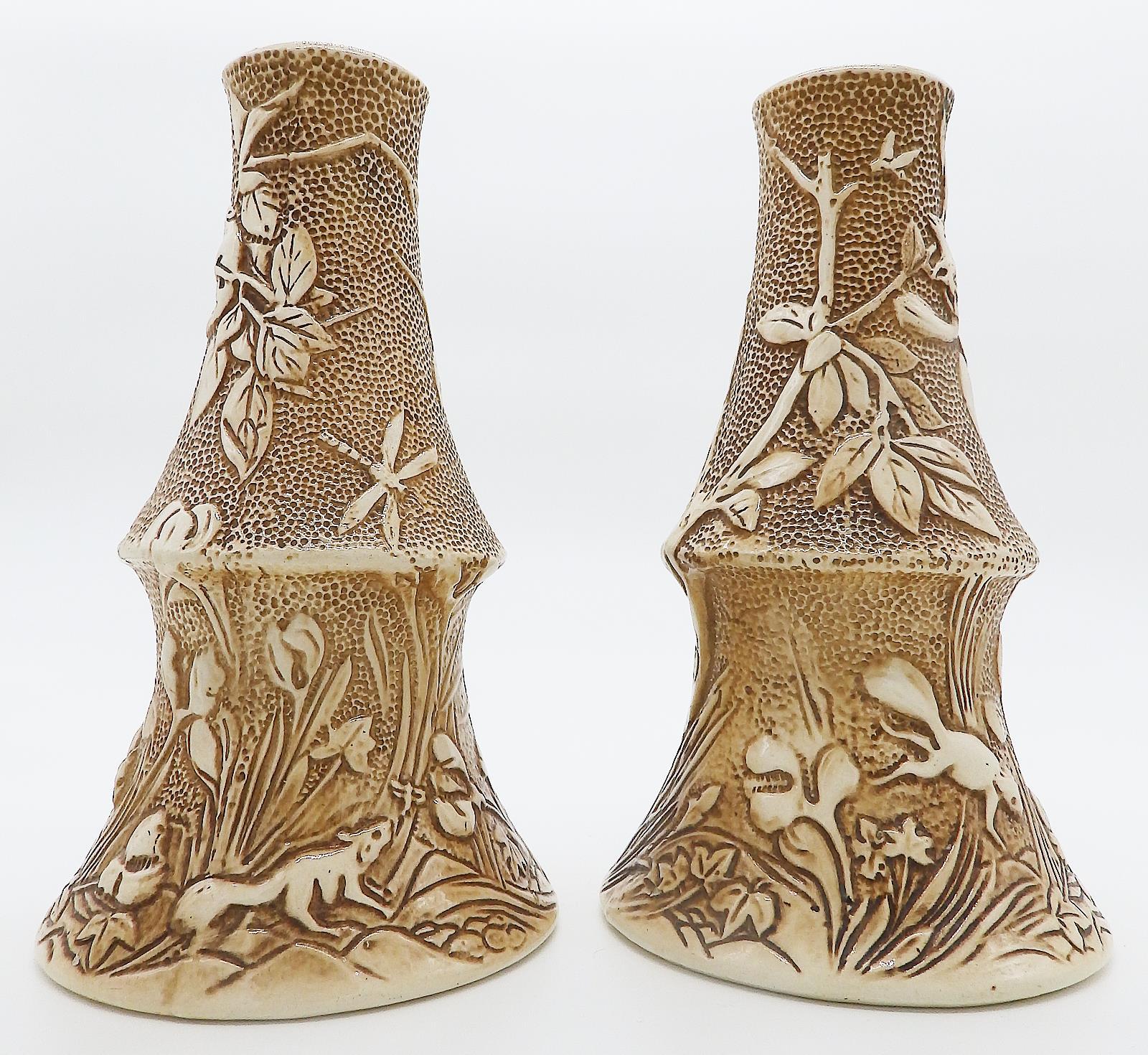 An unusual pair of large Art Pottery Vases by Bretby C.1900 - Image 2 of 4