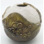 An interesting Contemporary Studio pottery lustre Sphere Vase by Vassos Demetr C.20thC