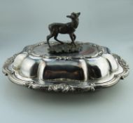 A Transition Period novelty Silver Plate Venison Dish 1840