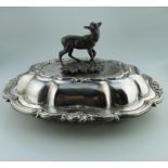 A Transition Period novelty Silver Plate Venison Dish 1840