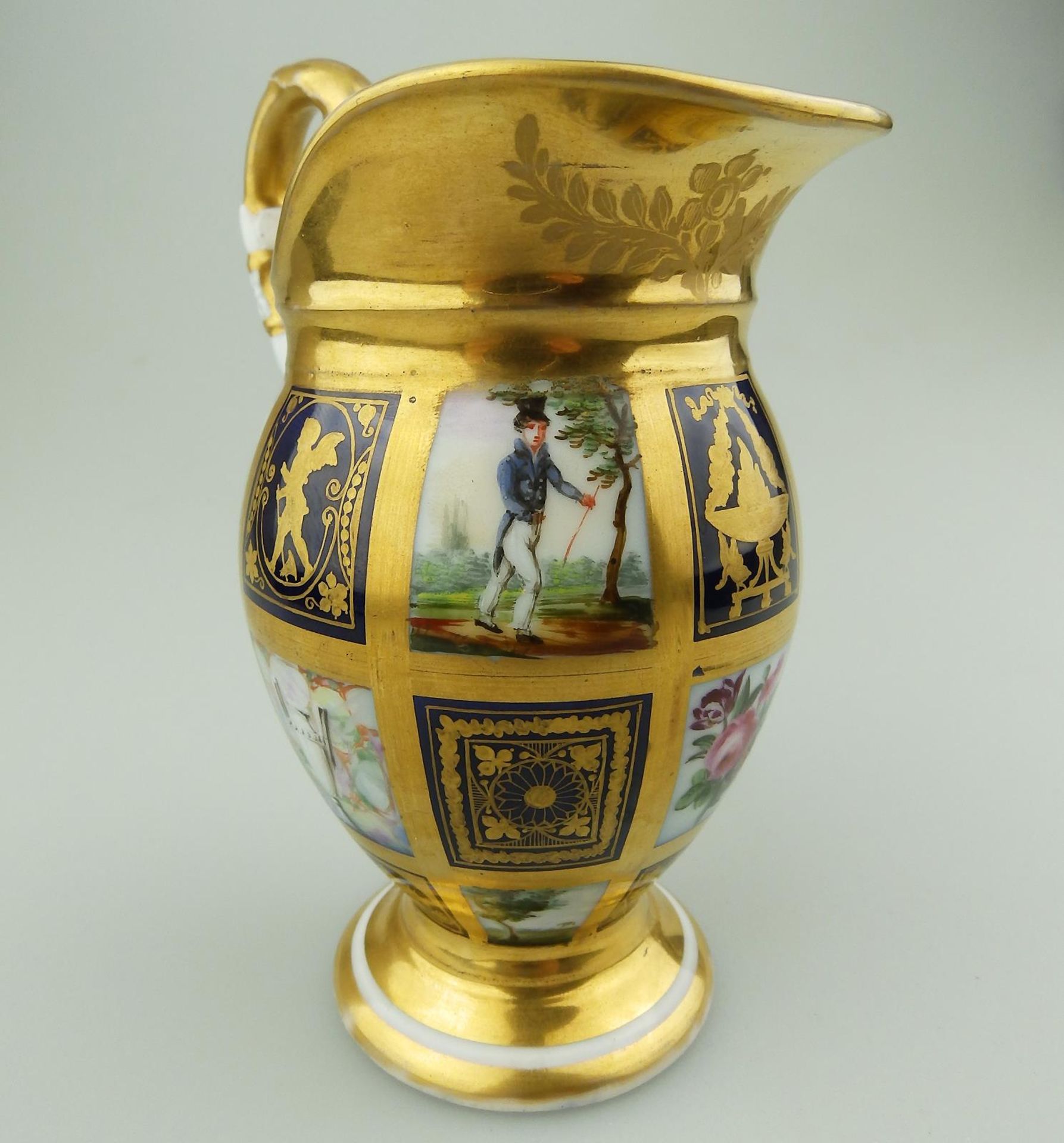 An extraordinary & very fine Old Paris porcelain gilt Jug 19thC - Image 5 of 11