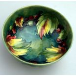 A good William Moorcroft leaf & berry pedestal Bowl C.1928